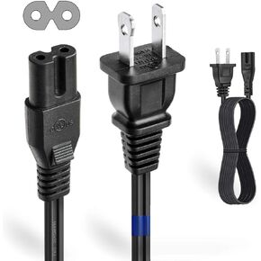 T POWER UL Listed 4FT 2 Prong Ac Lead Cable Cord for Haier Sony Insignia JVC Sharp TCL Toshiba Vizio Hisense Ultra HD Smart LED TV 26 28" 30" 32" 33" 40" 43" 49" 50" 55" 60" 65" LED Screen