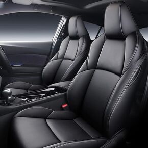 AOMSAZTO Car Seat Cover for Mazda 3 2014 2015 2016 2017 2018 (Not for Hatchback) Full Set Leather Black