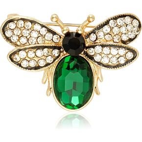 Gleamart Rhinestone Bee Brooch Vintage Fly Insect Corsage Crystal Moth Brooch Pin