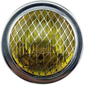 6.5" Halogen Motorcycle Headlight w/Grille for Bobber Cafe Racer Cruiser Vintage Style (Black) in Kuwait