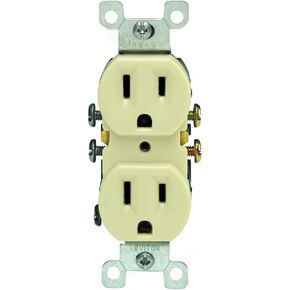 Leviton 5320 15 Amp, 125 Volt, Duplex Receptacle, Residential Grade, Grounding, All Screws Backed Out, Brown, AmazonUs/LEVV9