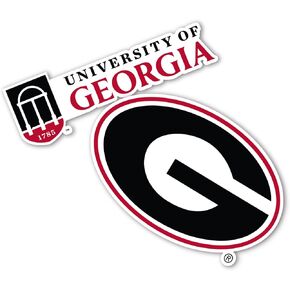 Desert Cactus University of Georgia Sticker Bulldogs UGA Dawgs Vinyl Decal Laptop Water Bottle Car Scrapbook (4 Inch Set VD)