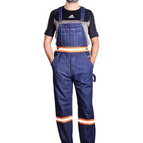 Bib Overalls For Men Big and Tall - Adjustable Workwear Mechanic Cargo Oversize Denim Outdoor Mario Key Overoles Pants Hi-Vis