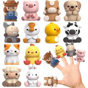 12pack Prefilled Easter Eggs with Finger Puppets, Easter Basket Stuffers with Toys inside for Easter Egg Hunt, Easter Party Favors Supplies, Classroom Prizes Reward, Easter Gifts for kids toddlers