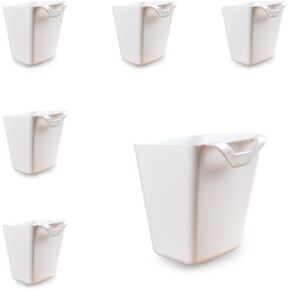 6 Pack Hanging Cup Holders, Wall Organizers, Rolling Cart Accessories Hanging Pen Holders Storage Containers Hanging Buckets for Home Decor Office, Kitchen, Art & Craft Supplies Accessories (Pink)