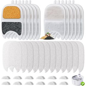 Cat Water Fountain Filter,6 Pack Pet Fountain Filter Replacement Filters Compatible with 135 fl oz/4L Wilreless Cat Water Fountain