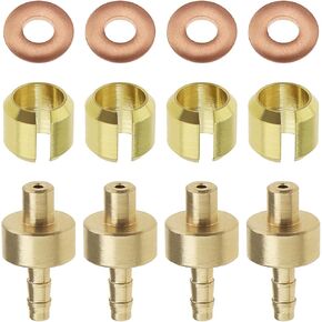 4 Sets Bicycle Brake Olive Insert Compatible with Hope Brake Hoses Mountain Bike Disc Brake Olive and Insert Pack Brake Line Olive Connector Insert Replacement