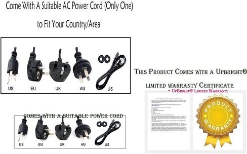 محول UpBright 2-Prong 24V AC/DC متوافق مع Miko RF-670 RF-670-CHARCOAL RF-670-SILVER MAS2 MAS II 2 MMF-03SB AST-300H AST-300A مدلك كاحل القدم شياتسو XH2400-2500 شاحن إمداد الطاقة in Saudi Arabia