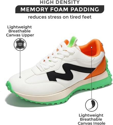 Project Cloud Running Shoes for Women, Memory Foam Sneakers for Women, Non-Slip Women's Fashion Sneakers Tennis Shoes, Comfortable Womens Sneakers - Casual Women's Walking Shoes (Lecco) in Saudi Arabia