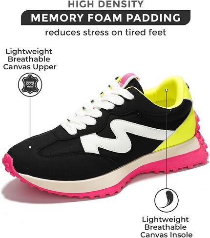 Project Cloud Running Shoes for Women, Memory Foam Sneakers for Women, Non-Slip Women's Fashion Sneakers Tennis Shoes, Comfortable Womens Sneakers - Casual Women's Walking Shoes (Lecco) in Saudi Arabia