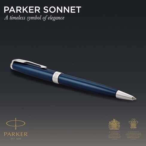 PARKER Sonnet Ballpoint Pen, Black Lacquer with Gold Trim, Medium Point Black Ink (1931497) in Saudi Arabia