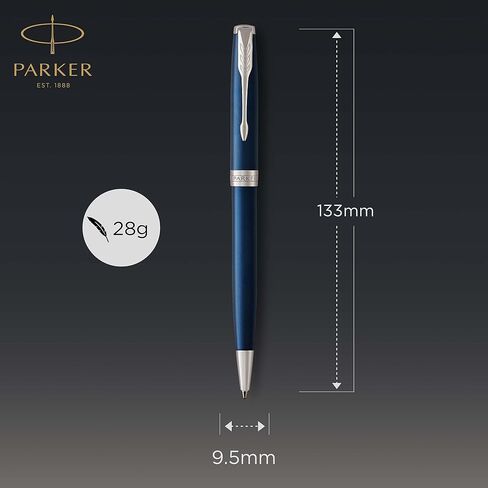PARKER Sonnet Ballpoint Pen, Black Lacquer with Gold Trim, Medium Point Black Ink (1931497) in Saudi Arabia