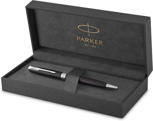 PARKER Sonnet Ballpoint Pen, Black Lacquer with Gold Trim, Medium Point Black Ink (1931497) in Saudi Arabia