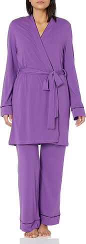 Cosabella Women's Bella Curvy Racerback Cami, Pant & Robe Pj Set in Saudi Arabia