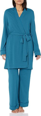 Cosabella Women's Bella Curvy Racerback Cami, Pant & Robe Pj Set in Saudi Arabia