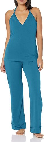 Cosabella Women's Bella Curvy Racerback Cami, Pant & Robe Pj Set in Saudi Arabia
