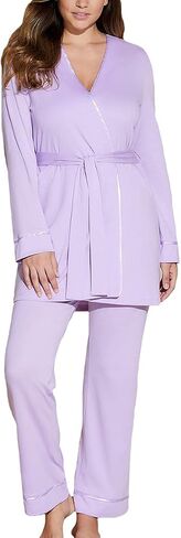 Cosabella Women's Bella Curvy Racerback Cami, Pant & Robe Pj Set in Saudi Arabia