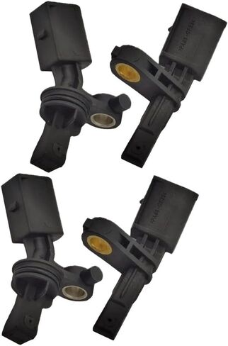 Amrxuts 4 قطع مستشعر سرعة العجلات الأمامية اليسرى واليمنى ABS لسيارة Audi A3/Q3/TT لسيارة Volkswagen Beetle/CC/EOS/Golf/GTI/Jetta/Passat/ R32/ Rabbit/Tiguan Limited 2H0927807A 2H0927808A WHT003856 WHT003857 in Saudi Arabia