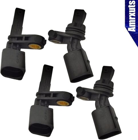 Amrxuts 4 قطع مستشعر سرعة العجلات الأمامية اليسرى واليمنى ABS لسيارة Audi A3/Q3/TT لسيارة Volkswagen Beetle/CC/EOS/Golf/GTI/Jetta/Passat/ R32/ Rabbit/Tiguan Limited 2H0927807A 2H0927808A WHT003856 WHT003857 in Saudi Arabia