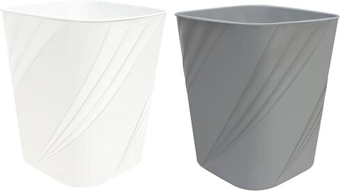 DAJITRE سلة المهملات البلاستيكية الصغيرة يمكن إعادة تدوير سلة المهملات للحمام، مكتب المنزل، النوم، علبة القمامة لغرفة النوم، غرفة الأطفال (2 حزمة، أسود) in Kuwait