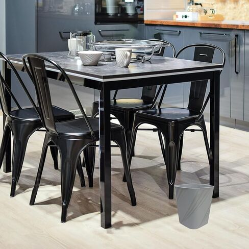 DAJITRE سلة المهملات البلاستيكية الصغيرة يمكن إعادة تدوير سلة المهملات للحمام، مكتب المنزل، النوم، علبة القمامة لغرفة النوم، غرفة الأطفال (2 حزمة، أسود) in Kuwait