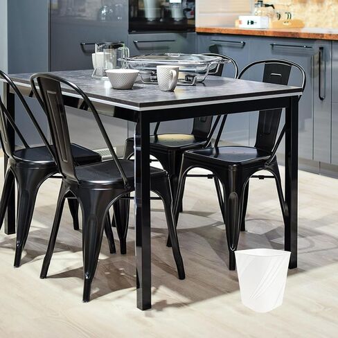 DAJITRE سلة المهملات البلاستيكية الصغيرة يمكن إعادة تدوير سلة المهملات للحمام، مكتب المنزل، النوم، علبة القمامة لغرفة النوم، غرفة الأطفال (2 حزمة، أسود) in Kuwait