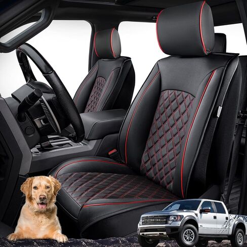 Supercover for Ford F150 Seat Covers 2024 2023 2022 2021,Custom Fit Waterproof Leather Truck Seat Covers Full Set for F150 2021-2024 Accessories,Only for F150 1st Row Bucket Seat SuperCrew/CrewCab in Kuwait