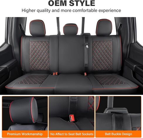 Supercover for Ford F150 Seat Covers 2024 2023 2022 2021,Custom Fit Waterproof Leather Truck Seat Covers Full Set for F150 2021-2024 Accessories,Only for F150 1st Row Bucket Seat SuperCrew/CrewCab in Kuwait