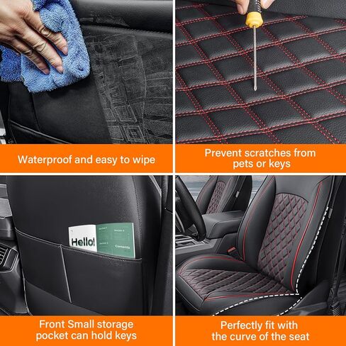 Supercover for Ford F150 Seat Covers 2024 2023 2022 2021,Custom Fit Waterproof Leather Truck Seat Covers Full Set for F150 2021-2024 Accessories,Only for F150 1st Row Bucket Seat SuperCrew/CrewCab in Kuwait