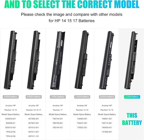 919700-850 JC04 JC03 Laptop Battery for HP Spare 15-BS 15-BW 17-BS Notebook PC 15-BS015DX 15-BW000 17-BS049DX 17-BS011DX 250-G6 HSTNN-LB7V TPN-W129 Replacement New[14.8 V/2200mAh/33Wh] in Saudi Arabia
