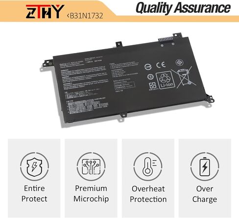 ZTHY 42Wh B31N1732 استبدال البطارية لـ ASUS VivoBook S14 S430FA S430FN S430UA S430UAN S430UN K430F K430FA K430U V430U X430U X430UA X430UN X430UF X430FA X430FN FX571GT FX571LH FX57 1لي F571GD X571GD in Saudi Arabia
