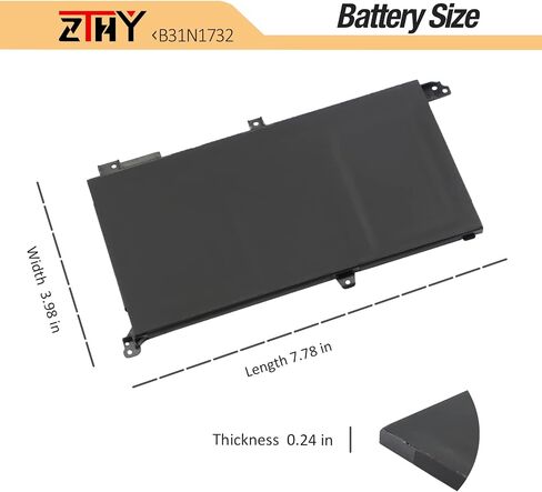 ZTHY 42Wh B31N1732 استبدال البطارية لـ ASUS VivoBook S14 S430FA S430FN S430UA S430UAN S430UN K430F K430FA K430U V430U X430U X430UA X430UN X430UF X430FA X430FN FX571GT FX571LH FX57 1لي F571GD X571GD in Saudi Arabia