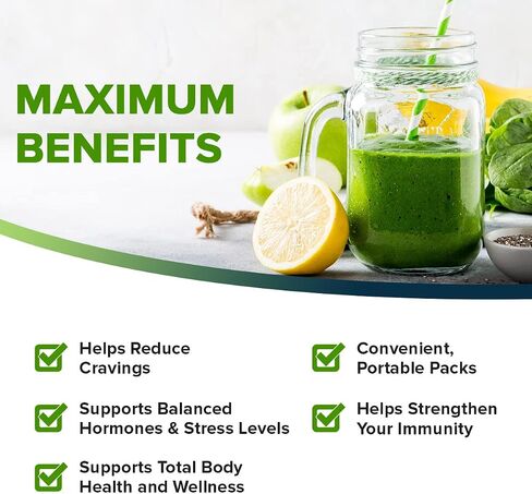 Organifi: GO Packs - Green Juice - Organic Superfood Supplement Powder - 15 Servings - Organic Vegan Greens - Hydrates and Revitalizes in Saudi Arabia