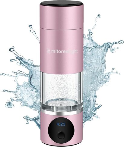 MitoHYDRO™ Water Bottle - Ultra Premium Hydrogen Water Bottle - Hydrogen Generating Water Bottle -2500 to 5000ppb - Advanced SPE PEM - Chlorine Free - 3rd Party Tested - Safe Charging - Red in Saudi Arabia