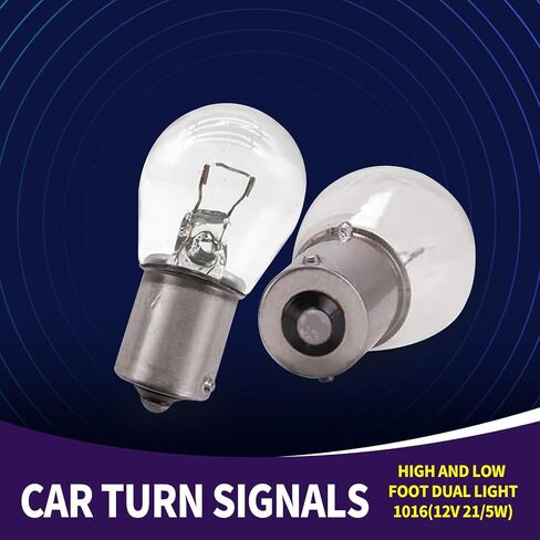 Pack-10 Car Turn Signal Light Replacements, Super Bright Flat Angle Waterproof Vehicle Brake Bulb, Universal 12V 21W BA15S Single Light Marker Bulb for Most Cars (Transparent #1141) in Saudi Arabia