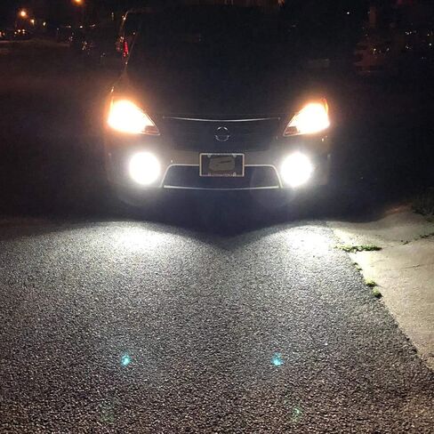 H3 LED Fog Light Bulbs, 2000 Lumens Extremely Bright 3030-SMD H3 LED Bulbs with Projector for Auto Motorcycle Cars Trucks SUV Fog DRL Lights(8000K Ice Blue) in Saudi Arabia