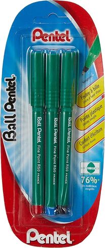 Pentel R50 Rollerball Pen Green Barrel Water-Based 0.8mm Tip 0.4mm Line Blue Ref R50-C [Pack of 12] in Saudi Arabia