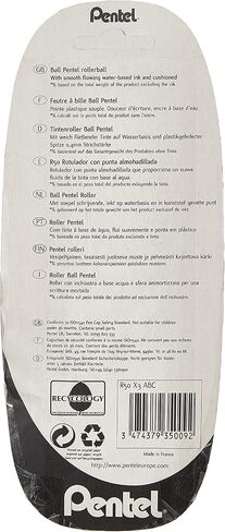 Pentel R50 Rollerball Pen Green Barrel Water-Based 0.8mm Tip 0.4mm Line Blue Ref R50-C [Pack of 12] in Saudi Arabia