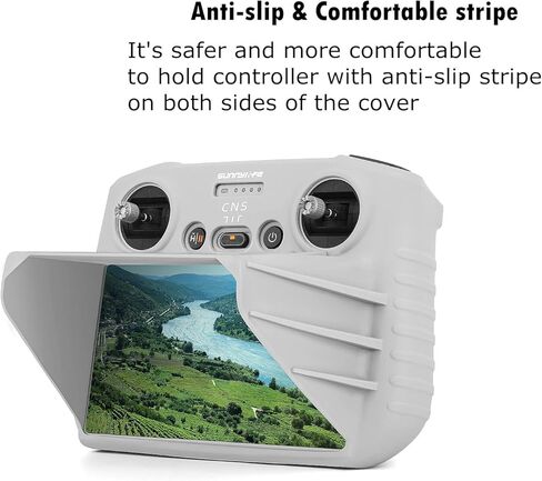 Taoke Mini 3 Pro Remote Controller Skin Case with Sunhood, Silicone Protective Cover for D JI RC (Black) in Saudi Arabia
