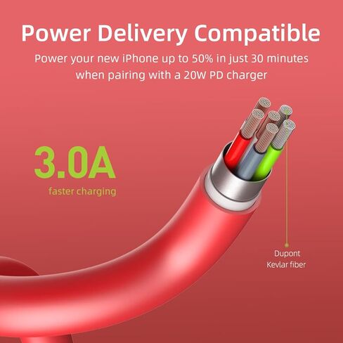 كابل USB C إلى Lightning بطول 3.9أقدام [معتمد من MFi]، سلك شحن سريع لهاتف iPhone 15 14 13 12 11 8 Pro Max Mini X XS XR iPad Airpods in Kuwait