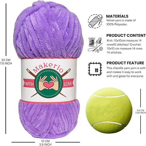 Velvet Yarn - Chenille Amigurumi for Crocheting Super Bulky Yarn 100g (75 Yds) - Fluffy and Chunky Knitting Yarn for Baby Blanket - Soft and Thick Yarns for Handcrafts (Green) in Saudi Arabia