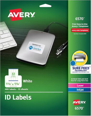 Avery Permanent I.D. Labels - Laser "Product Category: Supplies/Labels" in Saudi Arabia