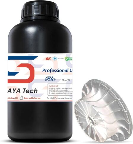 Siraya Tech Blu Lava Black: Ultra-Tough PC-Like 3D Printing Resin | High-Strength, High-Resolution, Functional Printing, Engineering-Grade Printer Resin for LCD/DLP Printers (1kg) in Kuwait