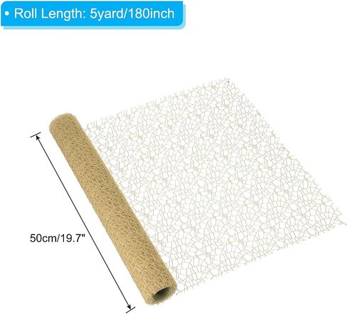 PATIKIL 180" L x 19.7" W Jacquard Net Mesh, Korean Openwork Floral Bouquet Wrapping Paper for Packaging Fresh Flower Wedding Valentine's Day Florist Supplies, Black in Saudi Arabia