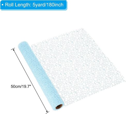 PATIKIL 180" L x 19.7" W Jacquard Net Mesh, Korean Openwork Floral Bouquet Wrapping Paper for Packaging Fresh Flower Wedding Valentine's Day Florist Supplies, Black in Saudi Arabia
