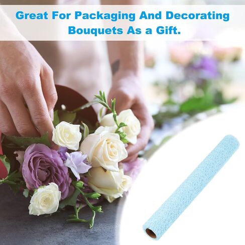 PATIKIL 180" L x 19.7" W Jacquard Net Mesh, Korean Openwork Floral Bouquet Wrapping Paper for Packaging Fresh Flower Wedding Valentine's Day Florist Supplies, Black in Saudi Arabia