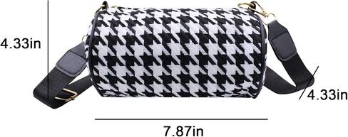 ANKOMINA Women Fashion Houndstooth Printed Crossbody Shoulder Bag Lady Small Clutch Handbag with Mini Wallet Coin Purse in Saudi Arabia