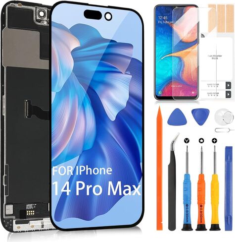 استبدال شاشة OLED 14 Pro Max لهاتف iPhone 14 Pro Max LCD مجموعة محول رقمي لشاشة تعمل باللمس مع مجموعات إصلاح، طراز متوافق A2894 A2651 A2893 A2895 in Saudi Arabia