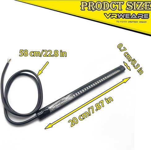 شريط إشارة الانعطاف LED المرن العالمي باللون الأحمر والعنبر مع إشارات الانعطاف إلى اليمين واليسار ضوء إيقاف الفرامل للدراجات النارية ATV سكوتر رباعية الطرق الوعرة Taotao Cruiser in Kuwait