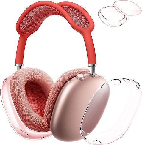 Valkit Compatible with Airpods Max Case Cover, Clear Soft TPU Protective Headphones Cover Headset Shockproof Full Case for Airpods Max -Transparent in Saudi Arabia